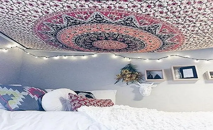 tapestries on ceiling
