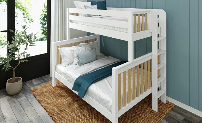 twin over queen bunk bed